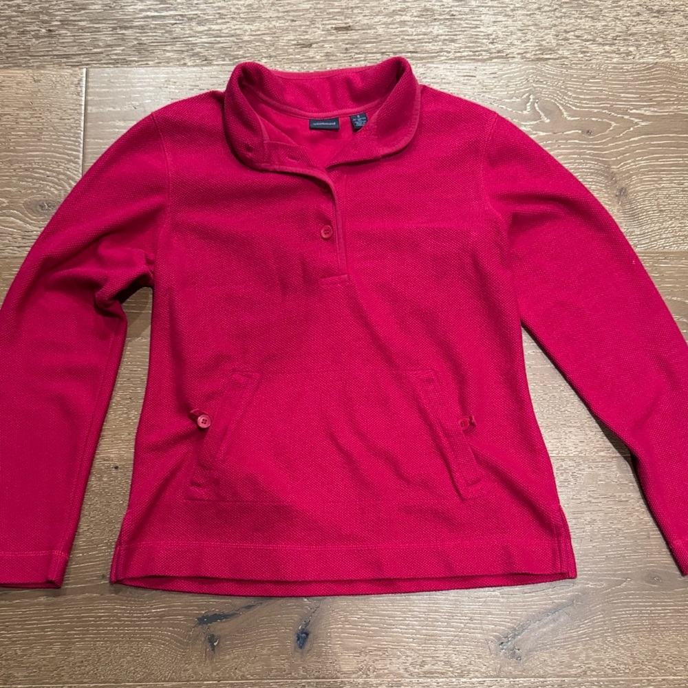 Westbound Pink Textured Knit Pullover Mock Neck Sweatshirt Size S - Picture 2 of 5